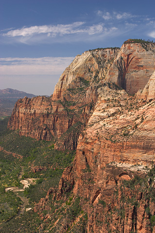 Looking south from the summit of Angels Landing. Zion National Park - May 13, 2006.