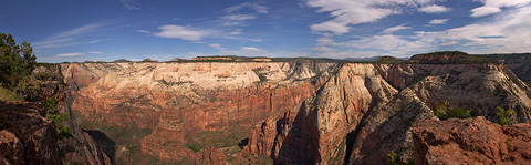 A panoramic view from the summit of Cable Mountain. Zion National Park - May 29, 2005.
