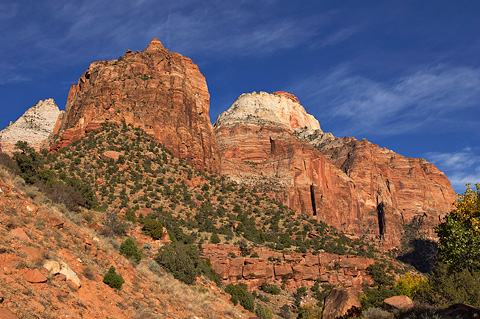 Mount Spry and The East Temple. Zion National Park - November 5, 2005.