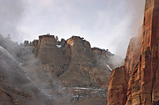 Abraham shrouded in mist - Zion National Park
