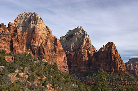 Isaac, Jacob, and Mount Moroni. Zion National Park - March 25, 2006.