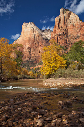 Abraham, Isaac, and the Virgin River. Zion National Park - October 30, 2007.