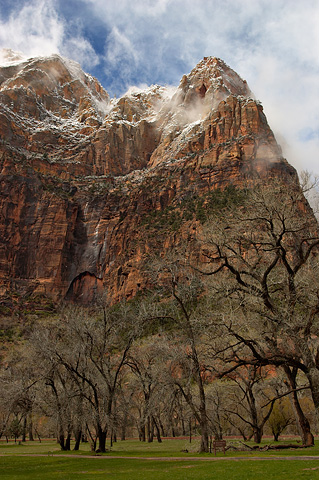 Lady Mountain with a dusting of snow. Zion National Park - March 25, 2005.