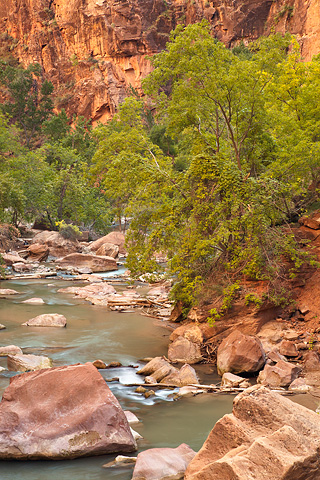 A winding passageway. Zion National Park - October 17, 2008.