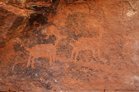 Petroglyphs. Zion National Park - April 9, 2009.