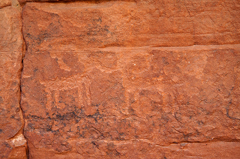 Petroglyphs. Zion National Park - April 9, 2009.