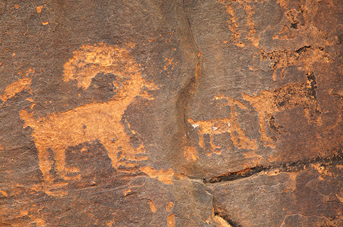 Petroglyphs. Zion National Park - April 9, 2009.