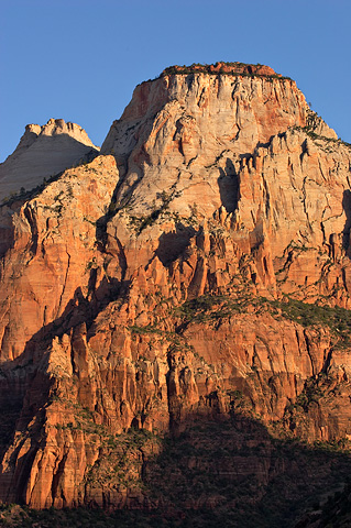 Sunrise on The Sentinel. Zion National Park - May 15, 2005.