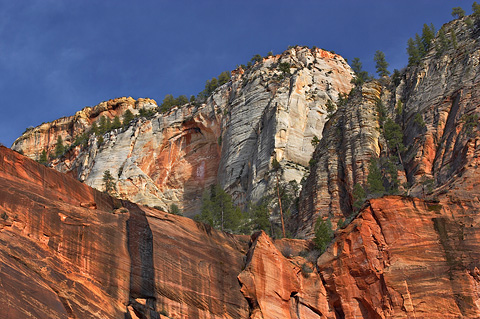 Temple walls. Zion National Park - March 24, 2006.