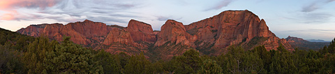Dusk at the Kolob Canyons viewpoint. Zion National Park - September 29, 2006.