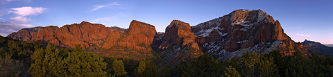 Sunset at the Kolob Canyons viewpoint. Zion National Park - October 30, 2004.