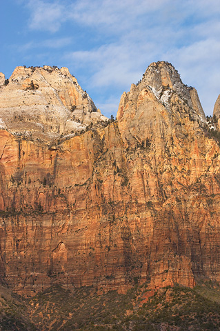 The Sundial and the Towers of the Virgin. Zion National Park - February 19, 2006.