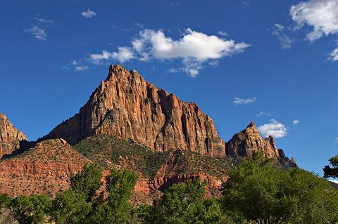 The Watchman with Johnson Mountain. Zion National Park - May 29, 2004.