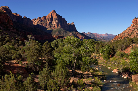 The Watchman and the Virgin. Zion National Park - May 31, 2004.