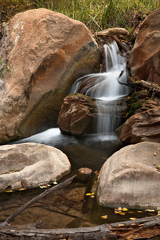 Cascades below Weeping Rock. Zion National Park - October 27, 2007.