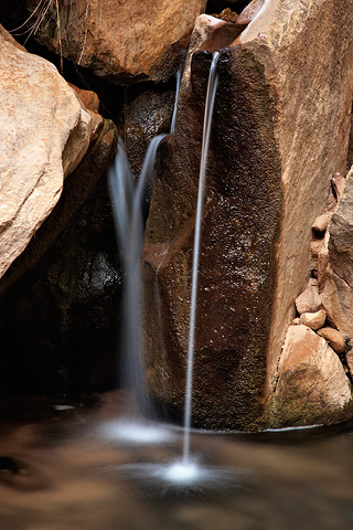 Water and rock. Zion National Park - October 17, 2008.